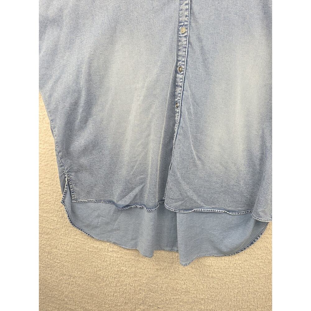 Gloria Vanderbilt Women's Denim Button Down Shirt Size 1X Classic Western Style - Picture 5 of 10